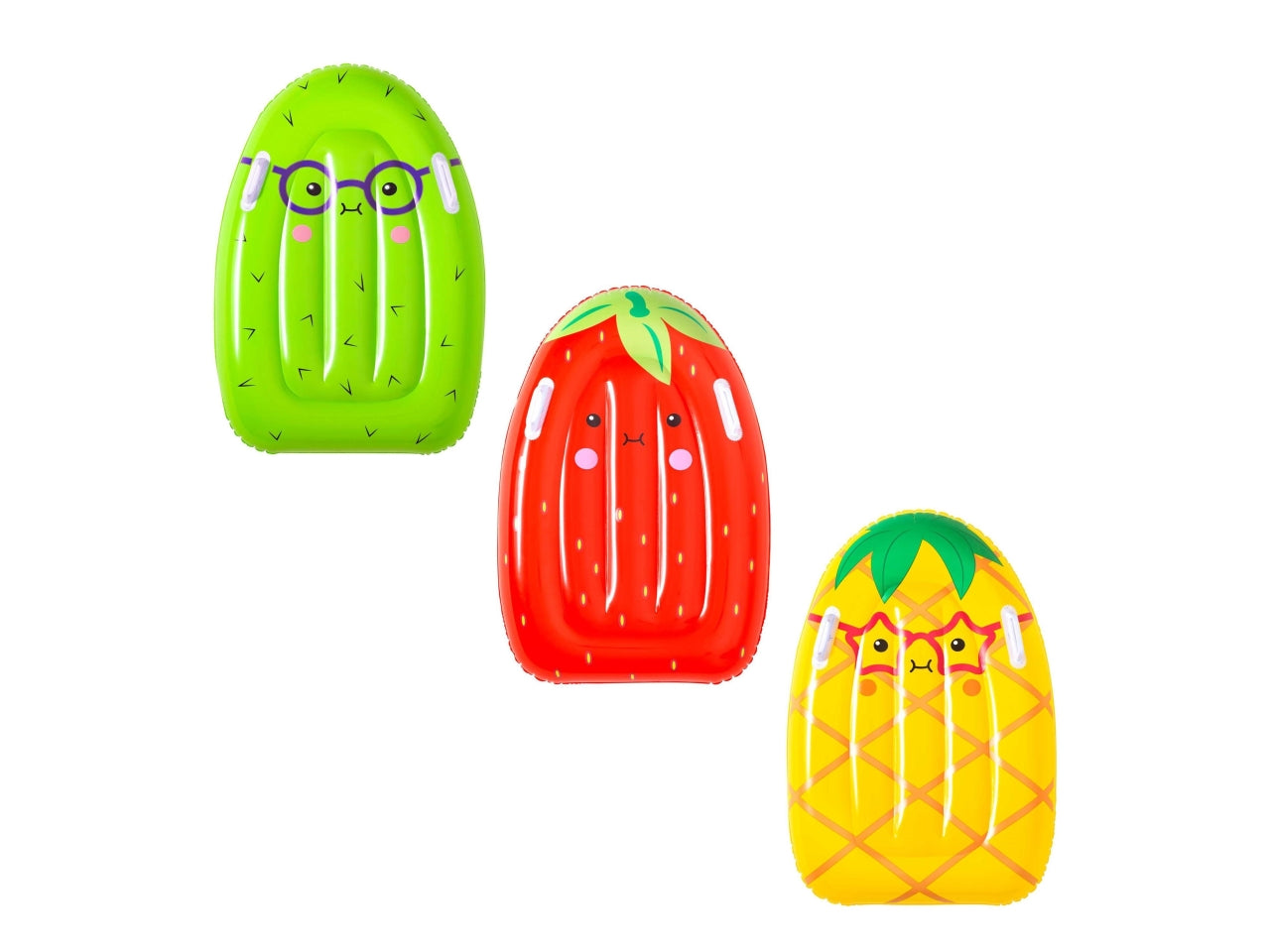 Tavola nuoto gonfiabile tuttifrutti, fragola, kiwi, ananas 84x56cm