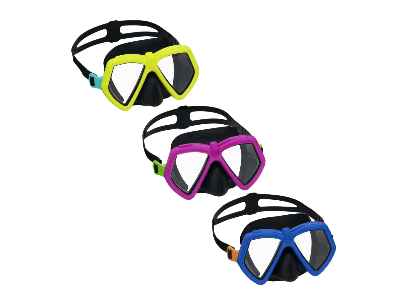 Maschera eversea in silicone con lenti in policarbonato e potezioneuv per ragazzi dai 7-14 anni in colori assortiti