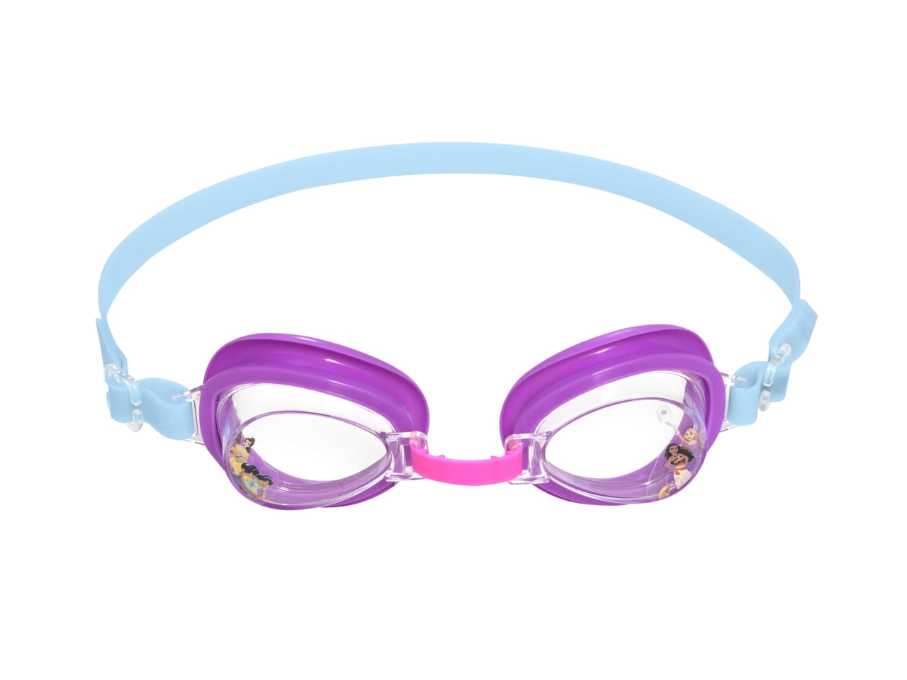 Occhialini disney principesse in silicone e lenti con protezione uv per bambini dai 3+ anni