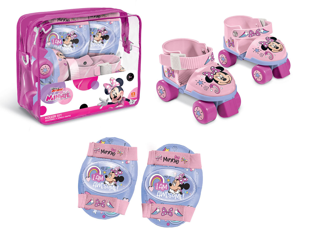 Minni pattini pattini a rotelle allungabili dal 22 al 29 con protezioni