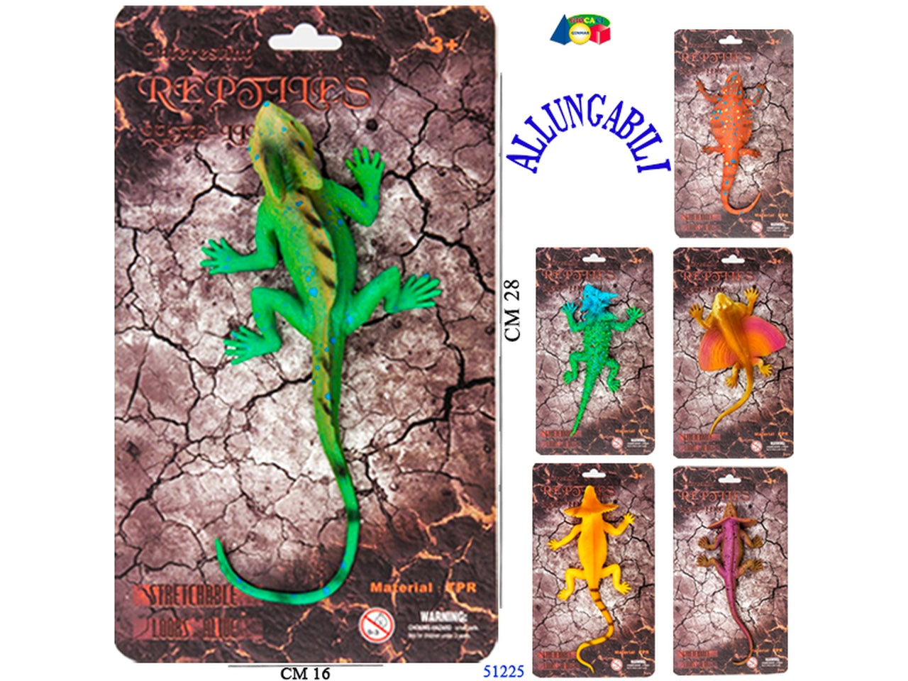 Set lucertola allungabile ass.