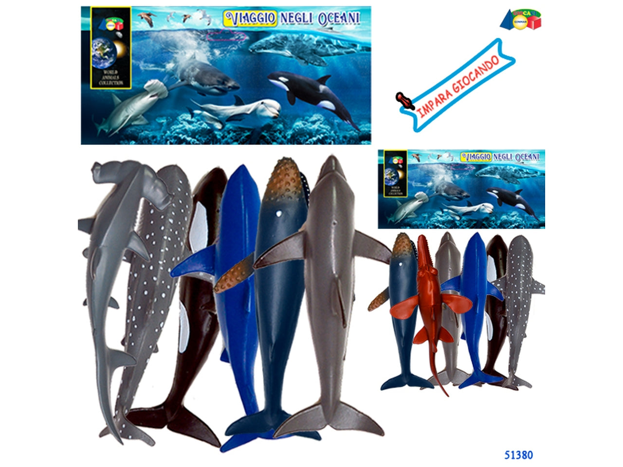 Busta pesci viaggio negli oceani ass.