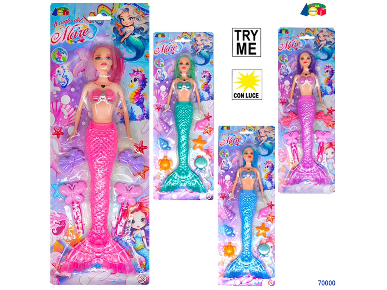 Set sirena con luce il canto del mare ass.