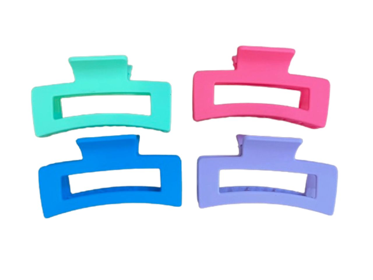 Pinza fibbia grande coloured rubberized effect