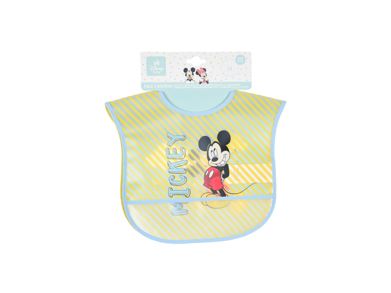 Mickey bavette 36x23,5cm confezione 2 pezzi assortite