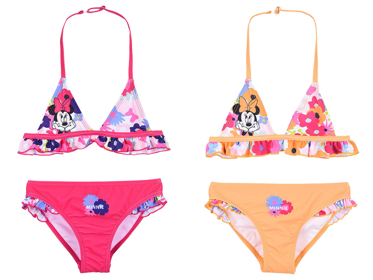 Minnie costume mare 2 pezzi con volant taglie da 3 a 8 anni