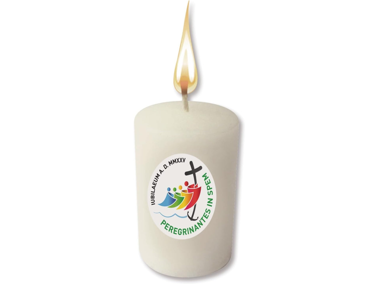 Cero 40x7cm candela giubileo 2025 in astuccio