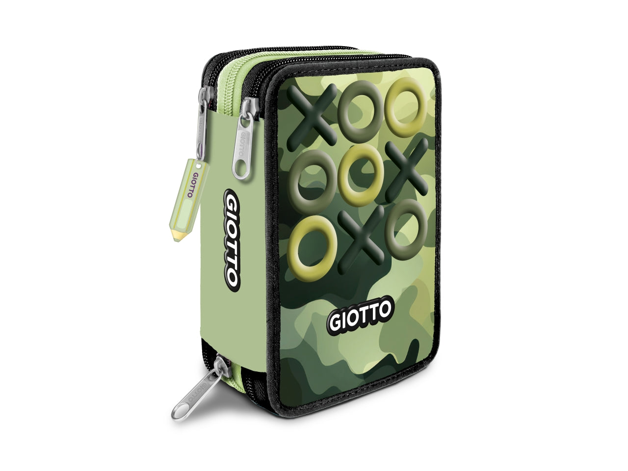 Astuccio 3 zip giotto tris collezione premium con pastelli supermina