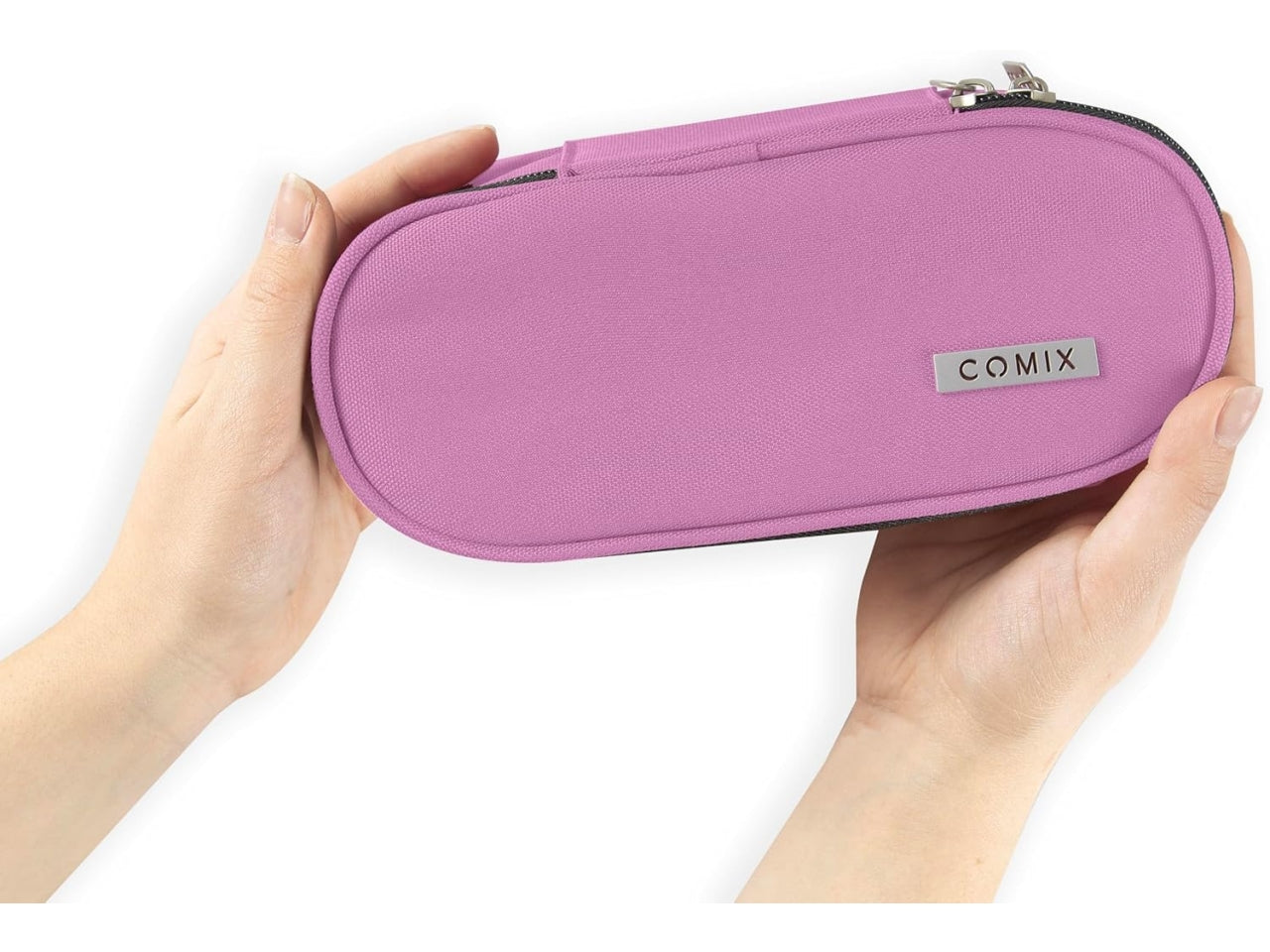 Astuccio ovale organizzato comix monocolore mauve
