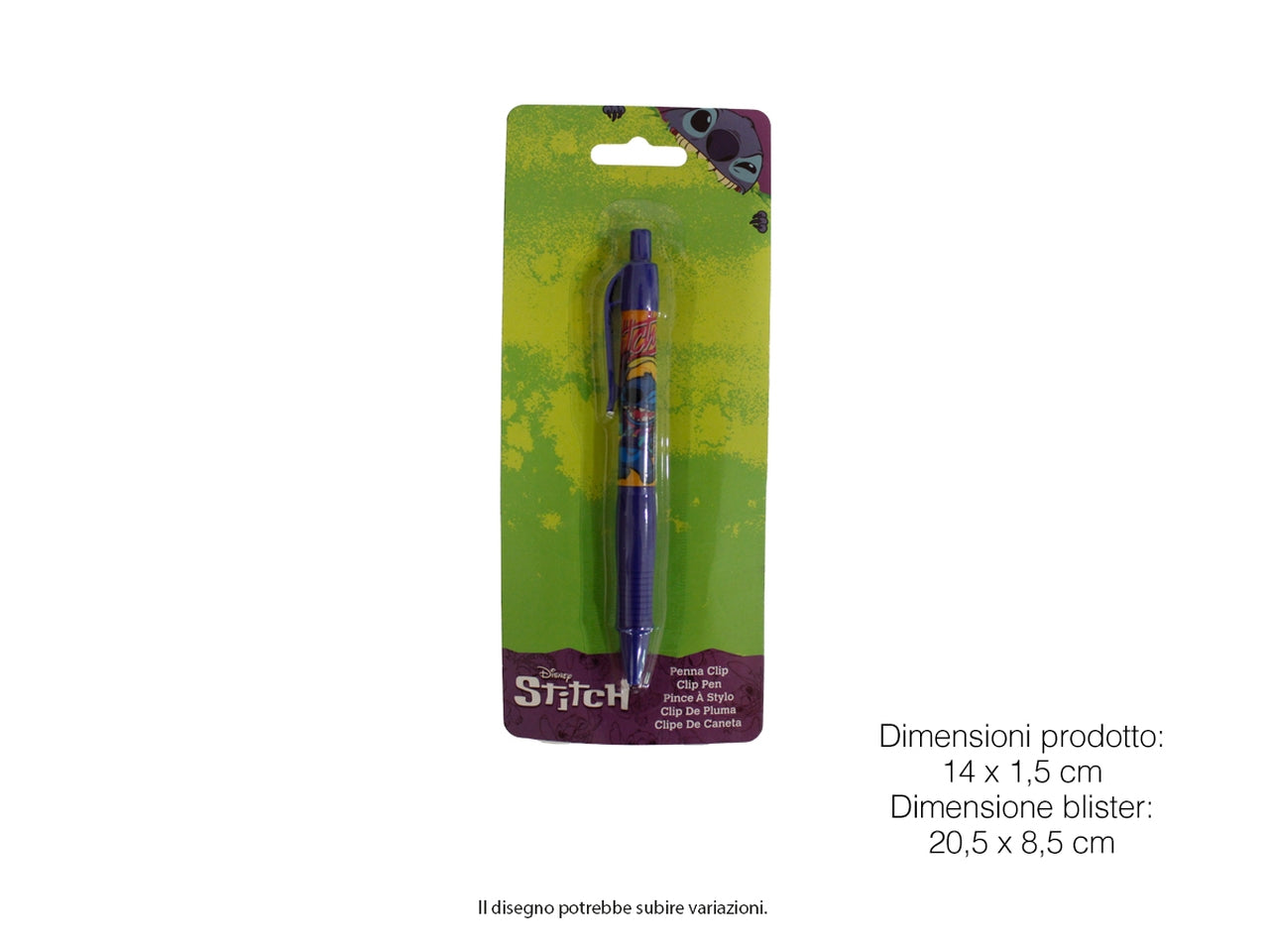 Stitch penna clip in blister