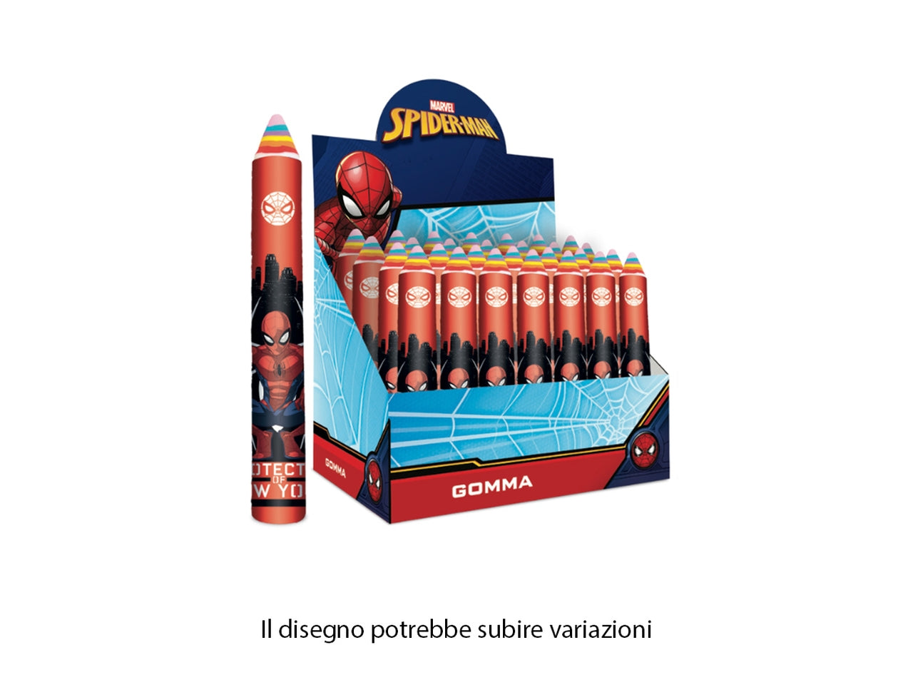 Spiderman gomma per cancellare gigante