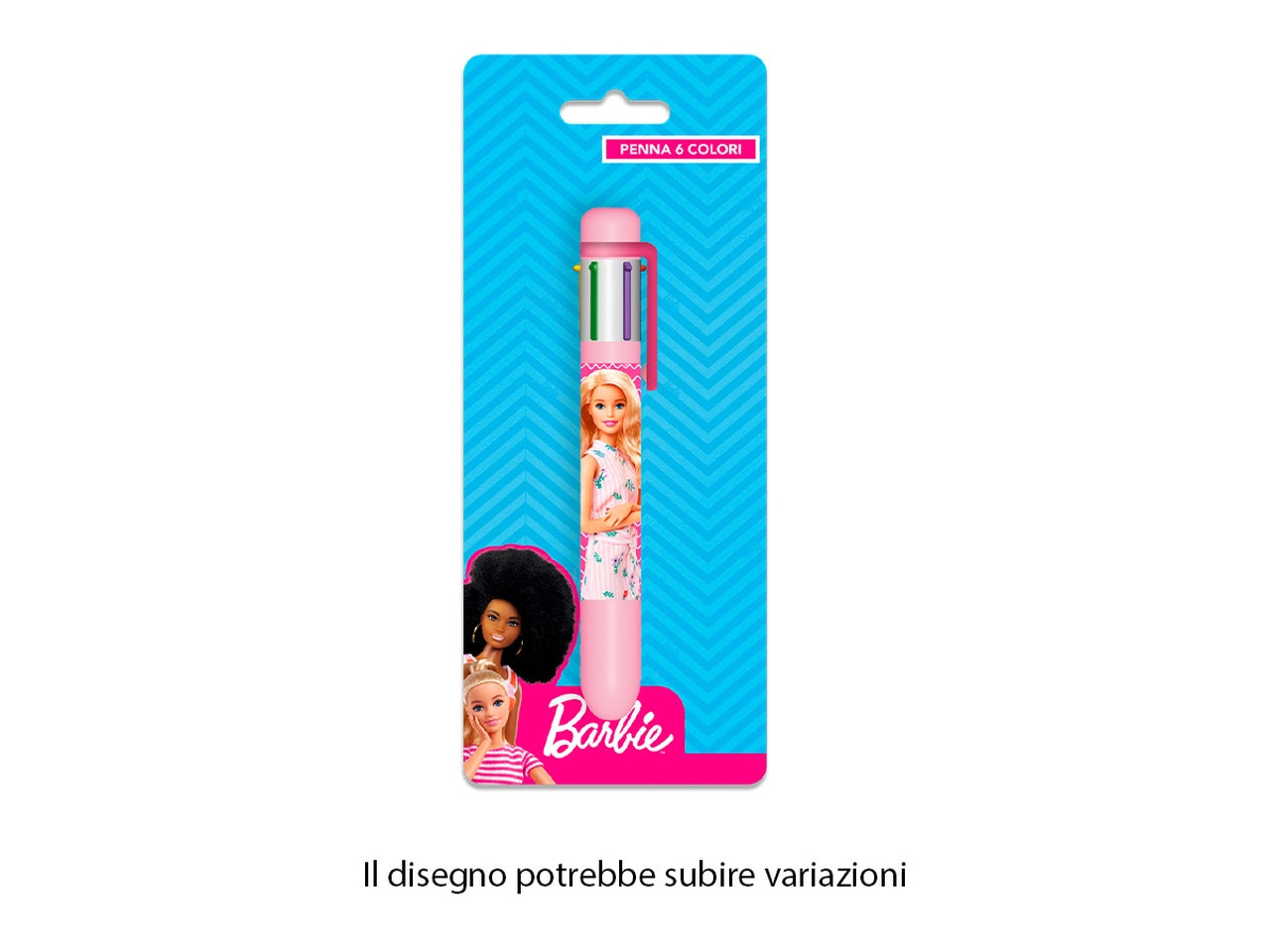 Barbie penna con 6 colori