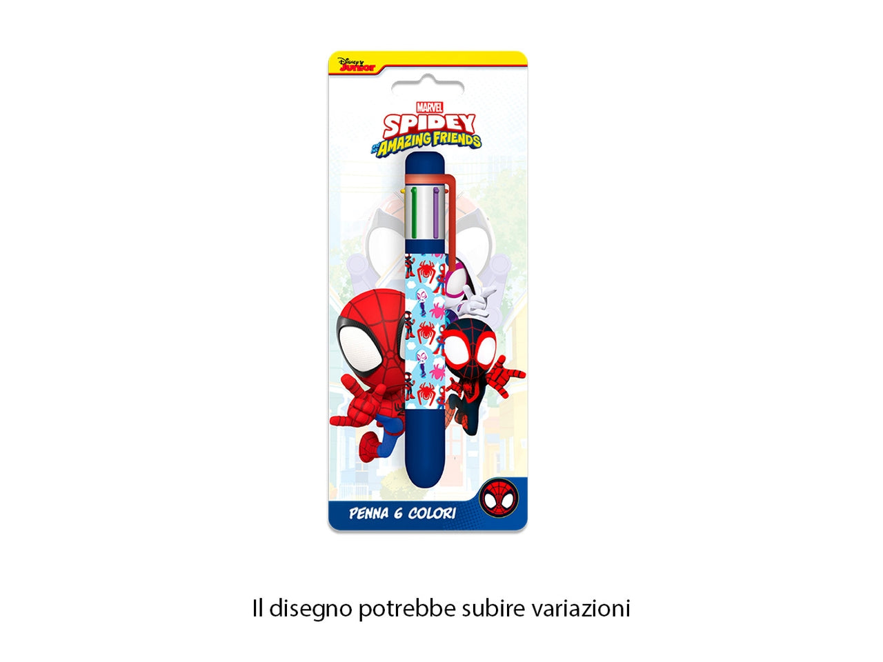 Spidey penna con 6 colori