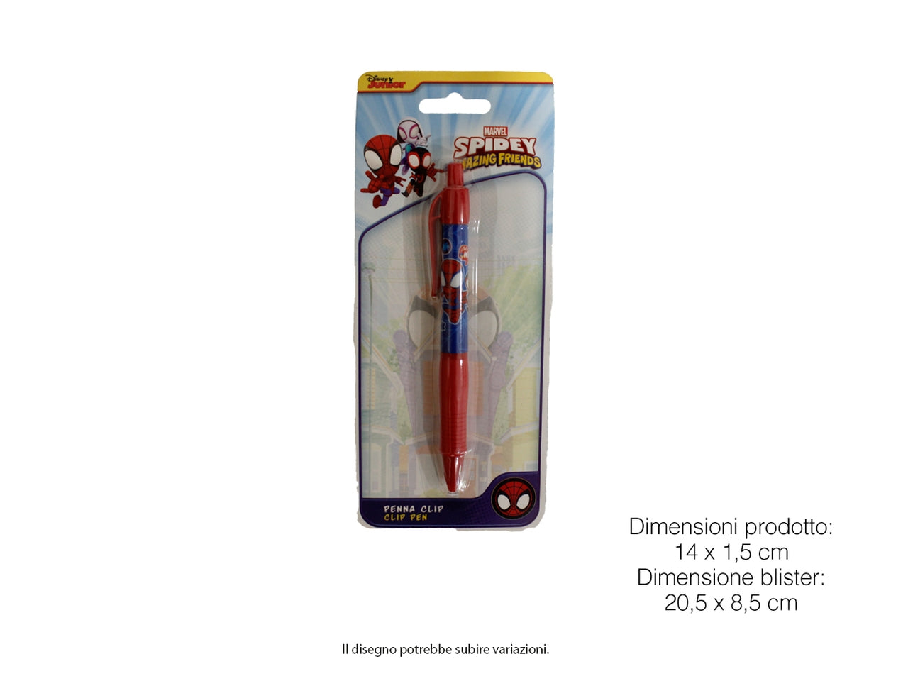 Spidey penna clip in blister