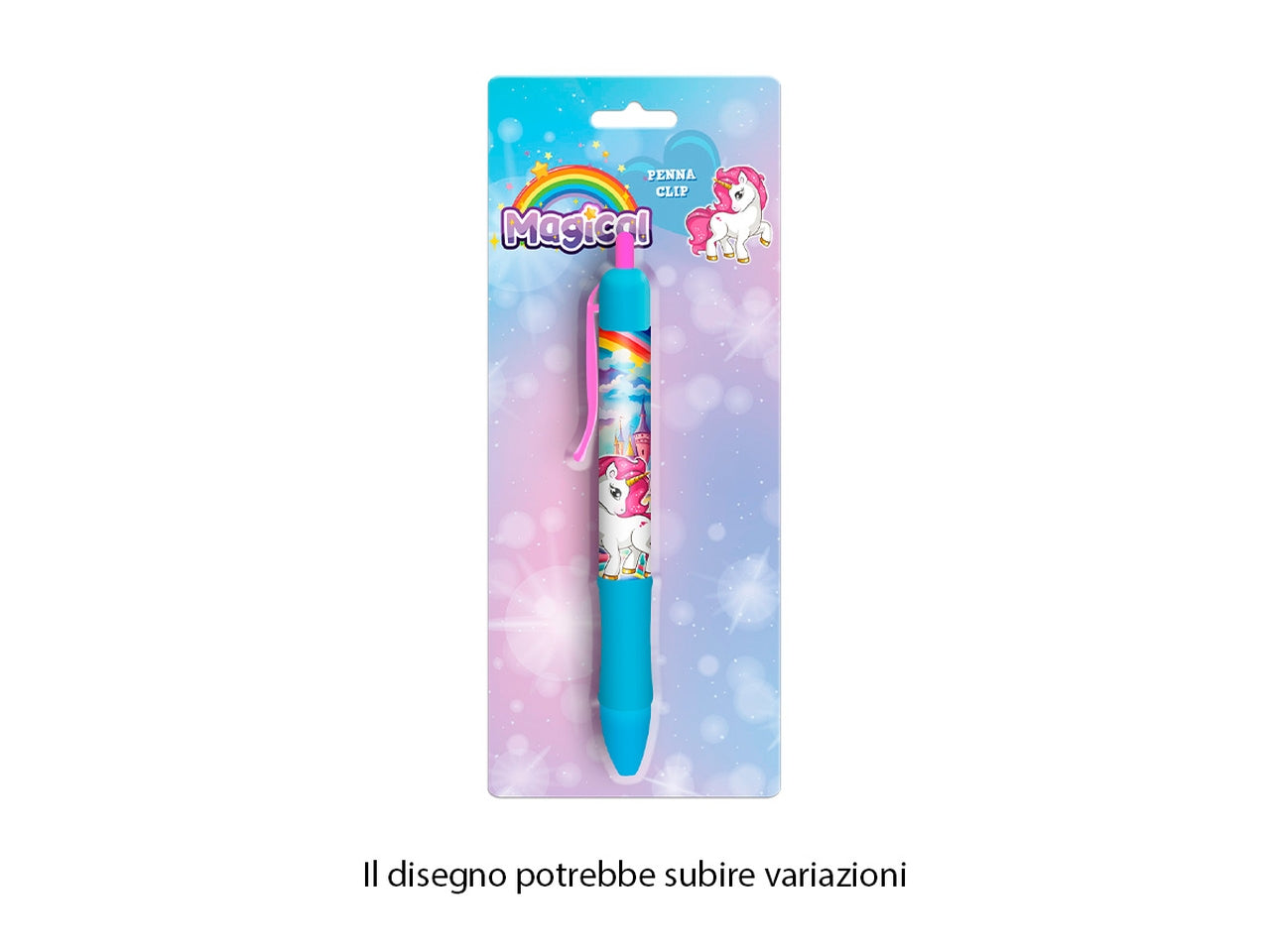 Unicorn penna clip in blister