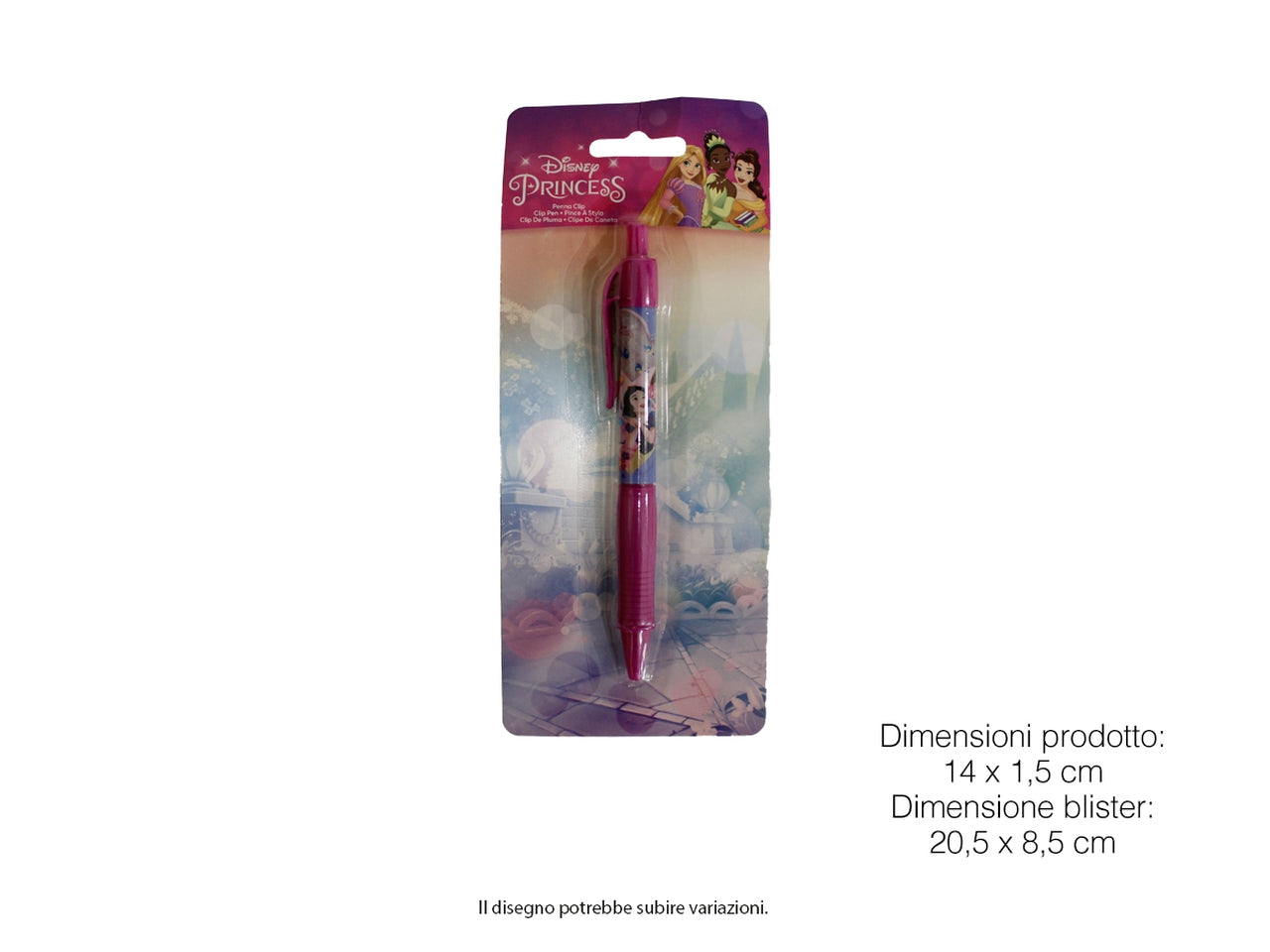 Princess penna clip in blister