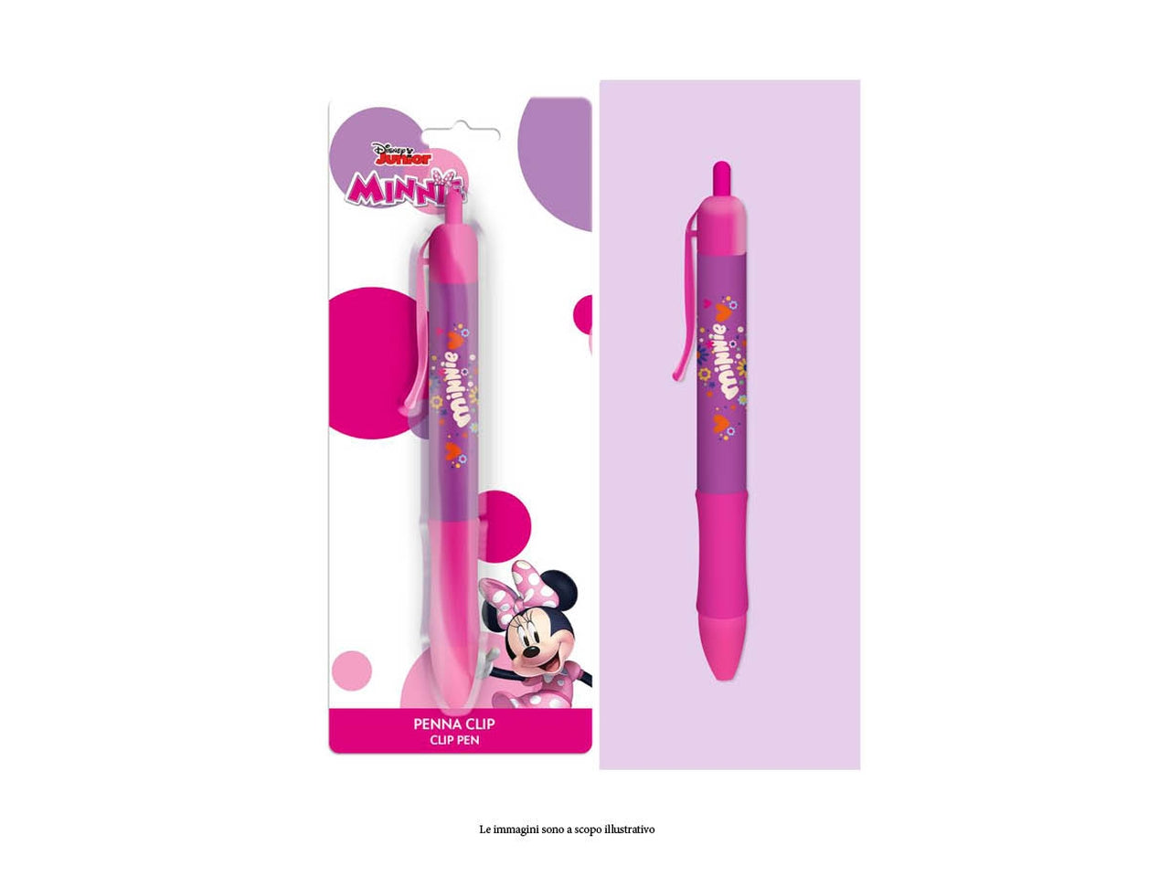 Minnie penna clip in blister