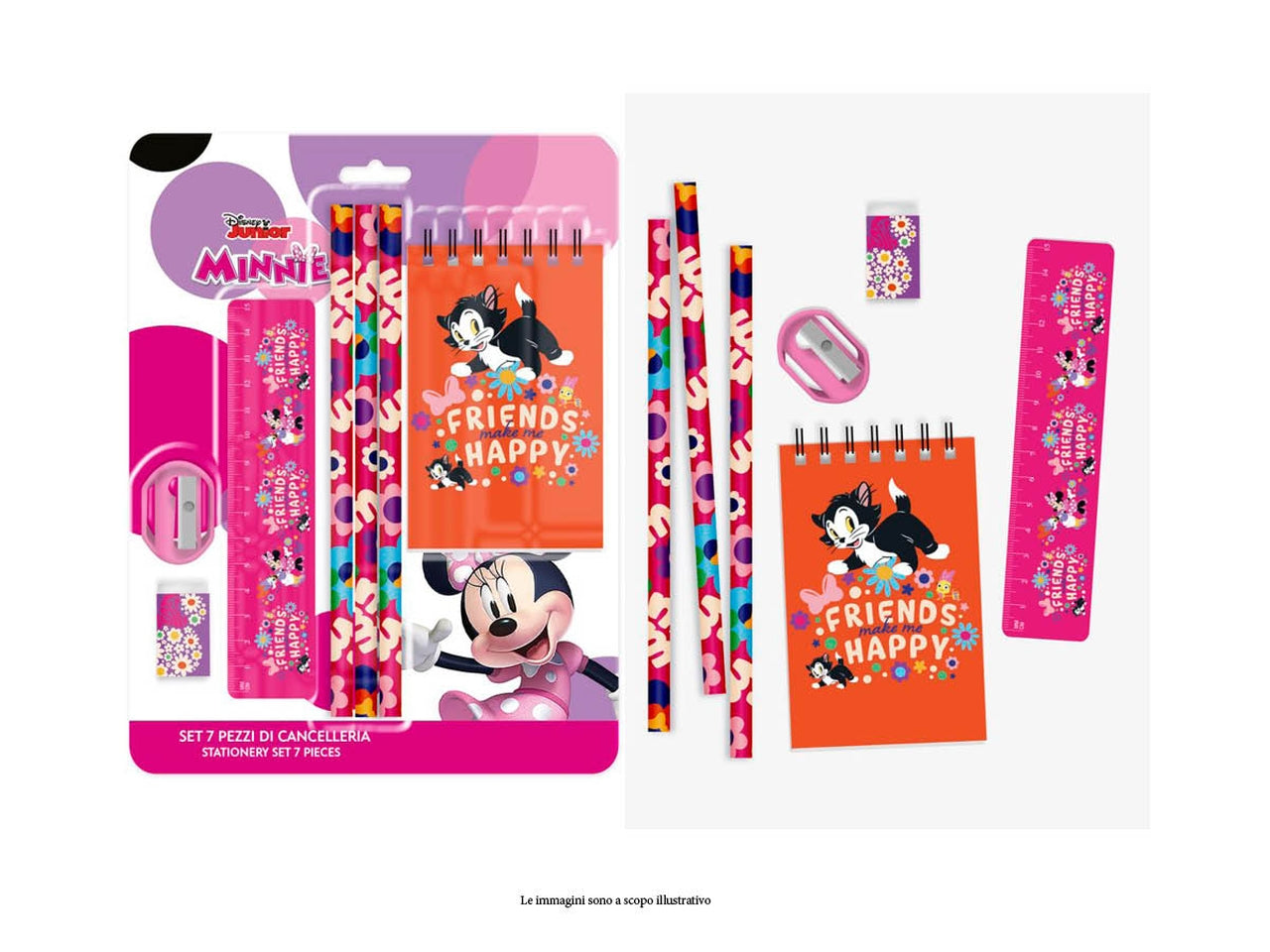 Minnie set cancelleria 7 oggetti in blister