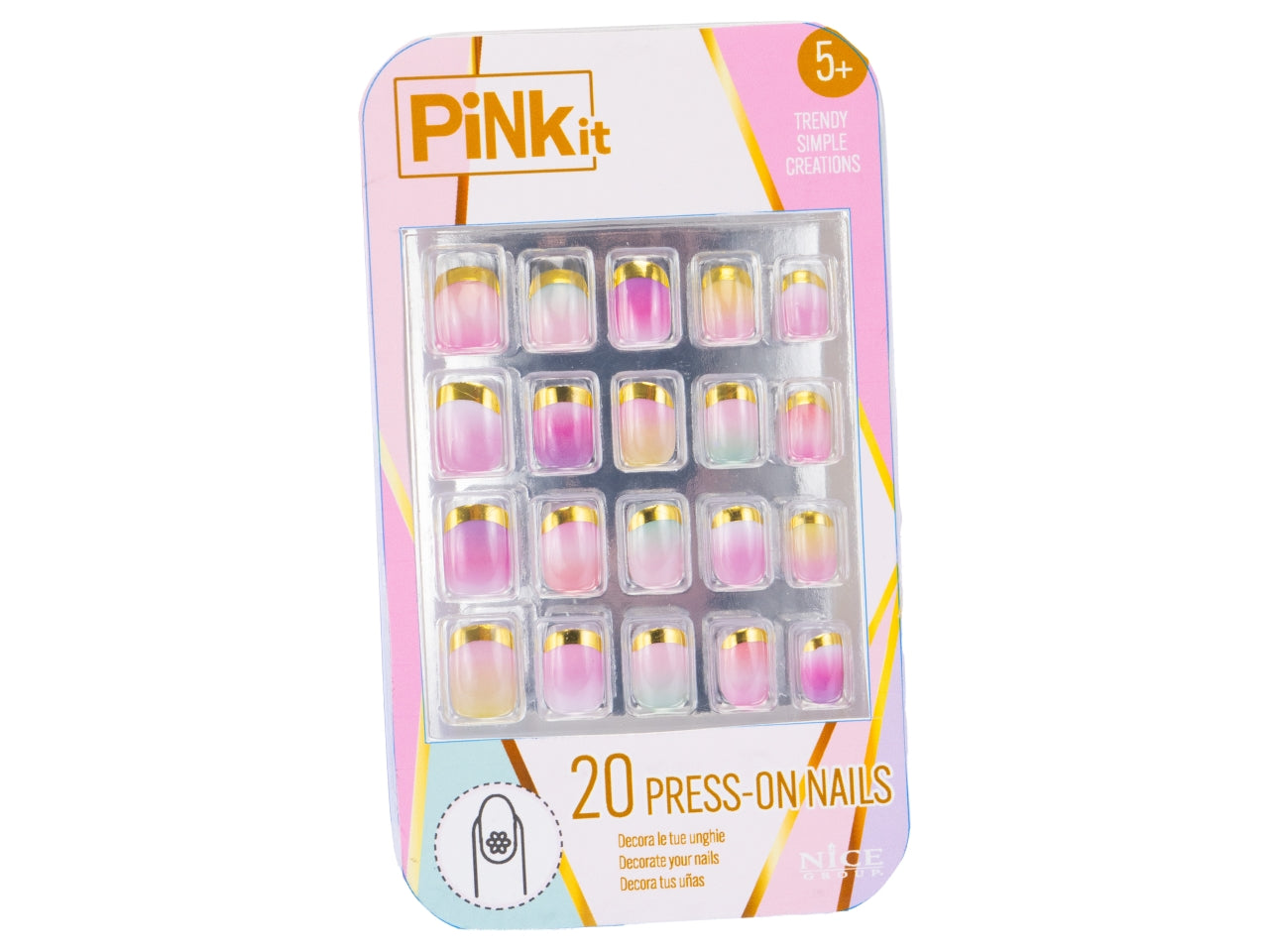 Pink it press on nails