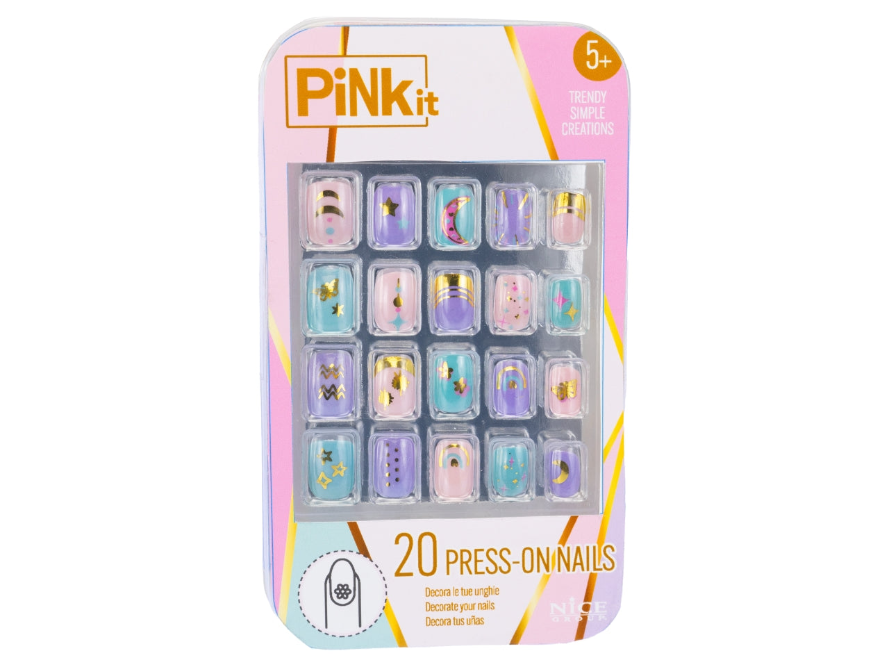 Pink it press on nails