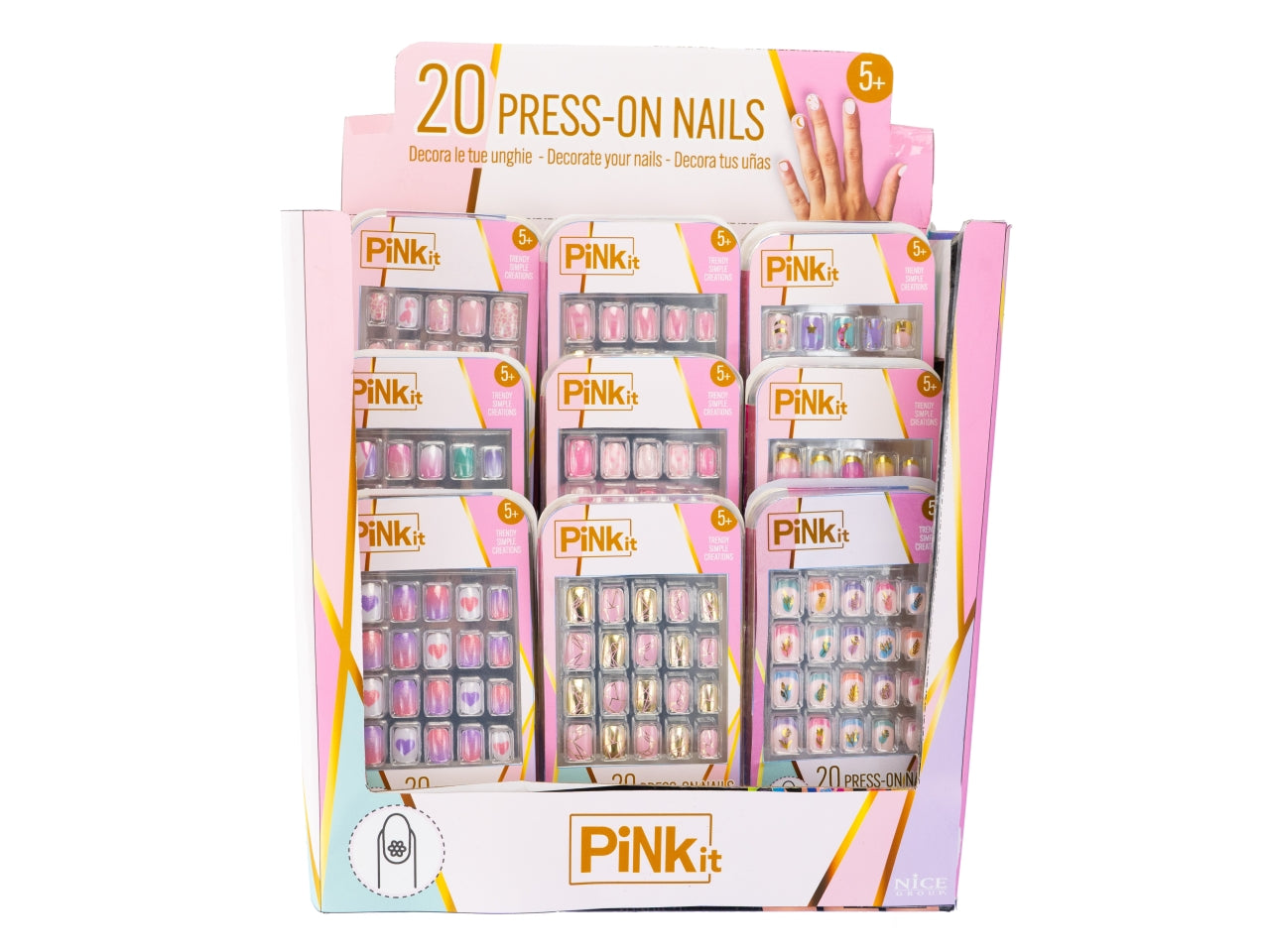 Pink it press on nails