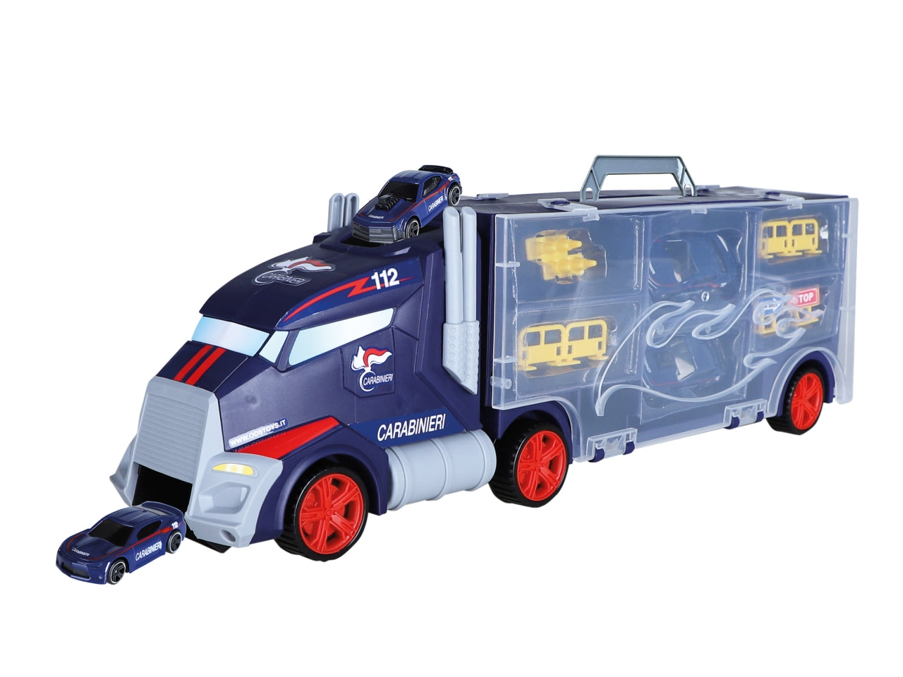 Silver wheel carabinieri camion trasporto auto valigetta 40cm con 2 auto