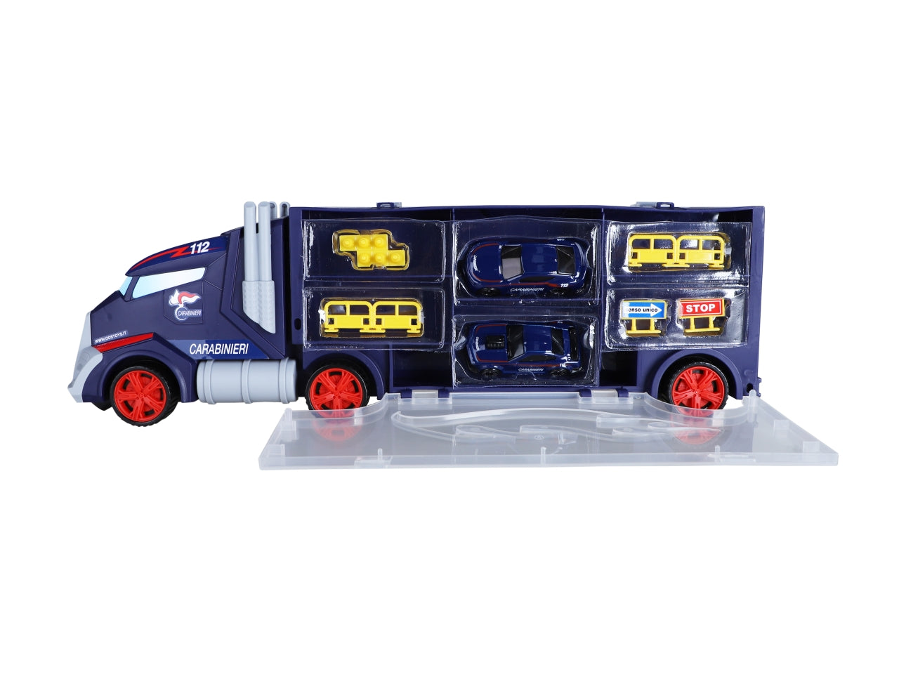 Silver wheel carabinieri camion trasporto auto valigetta 40cm con 2 auto