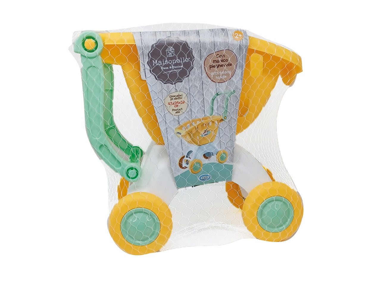 Maisonelle carrellino della spesa con manico pieghevole