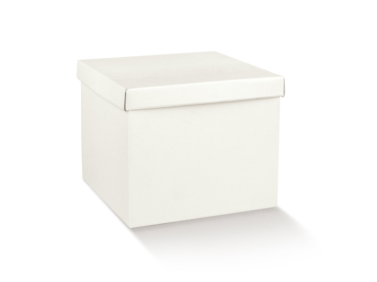 Scatola con coperchio 30x30x12cm fibra bianca