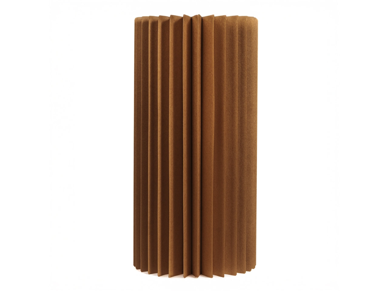 Colonna 2forme plissettate con led d.30xh.100cm marrone