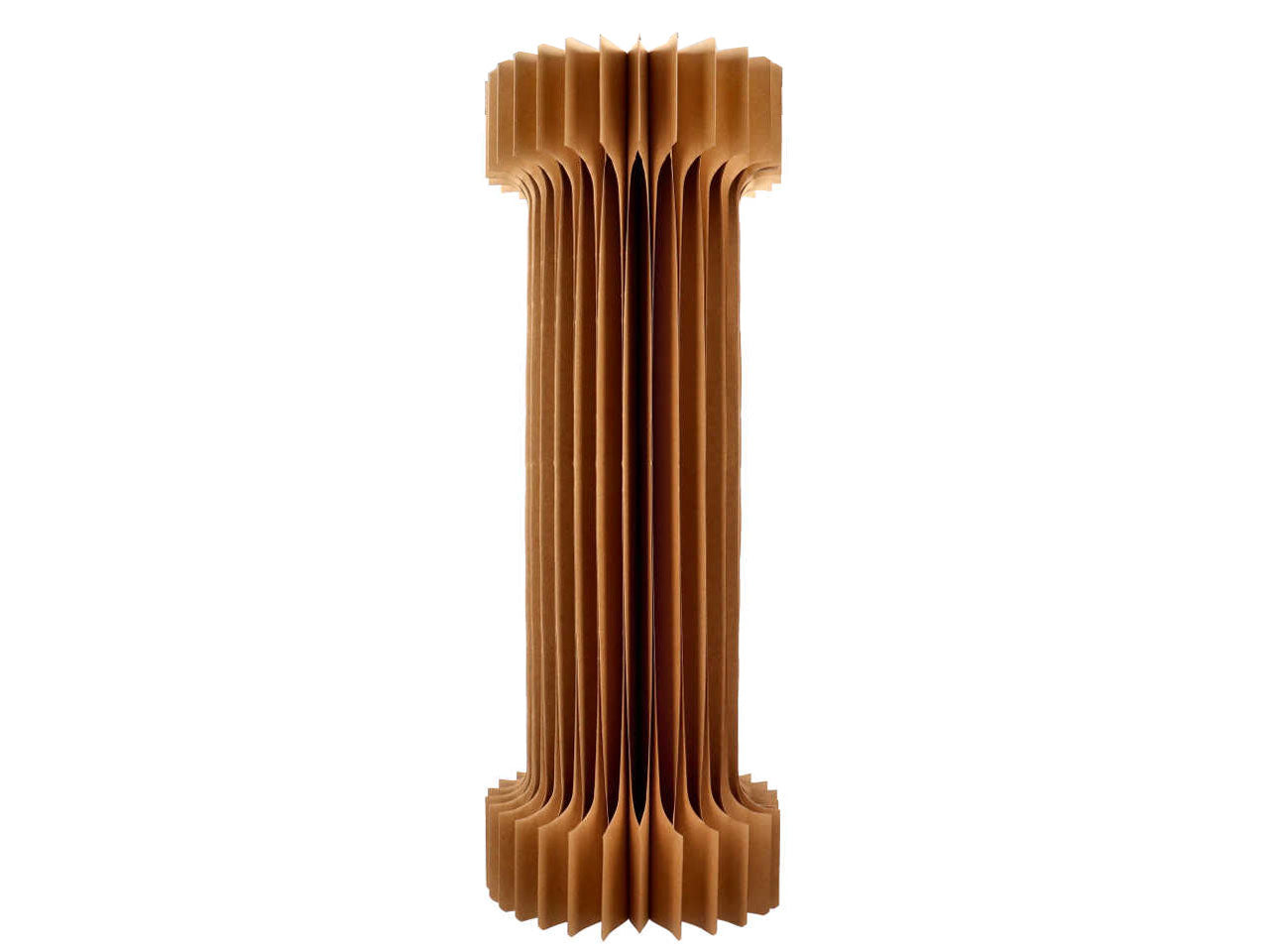 Colonna 2forme plissettate con led d.30xh.80cm marrone