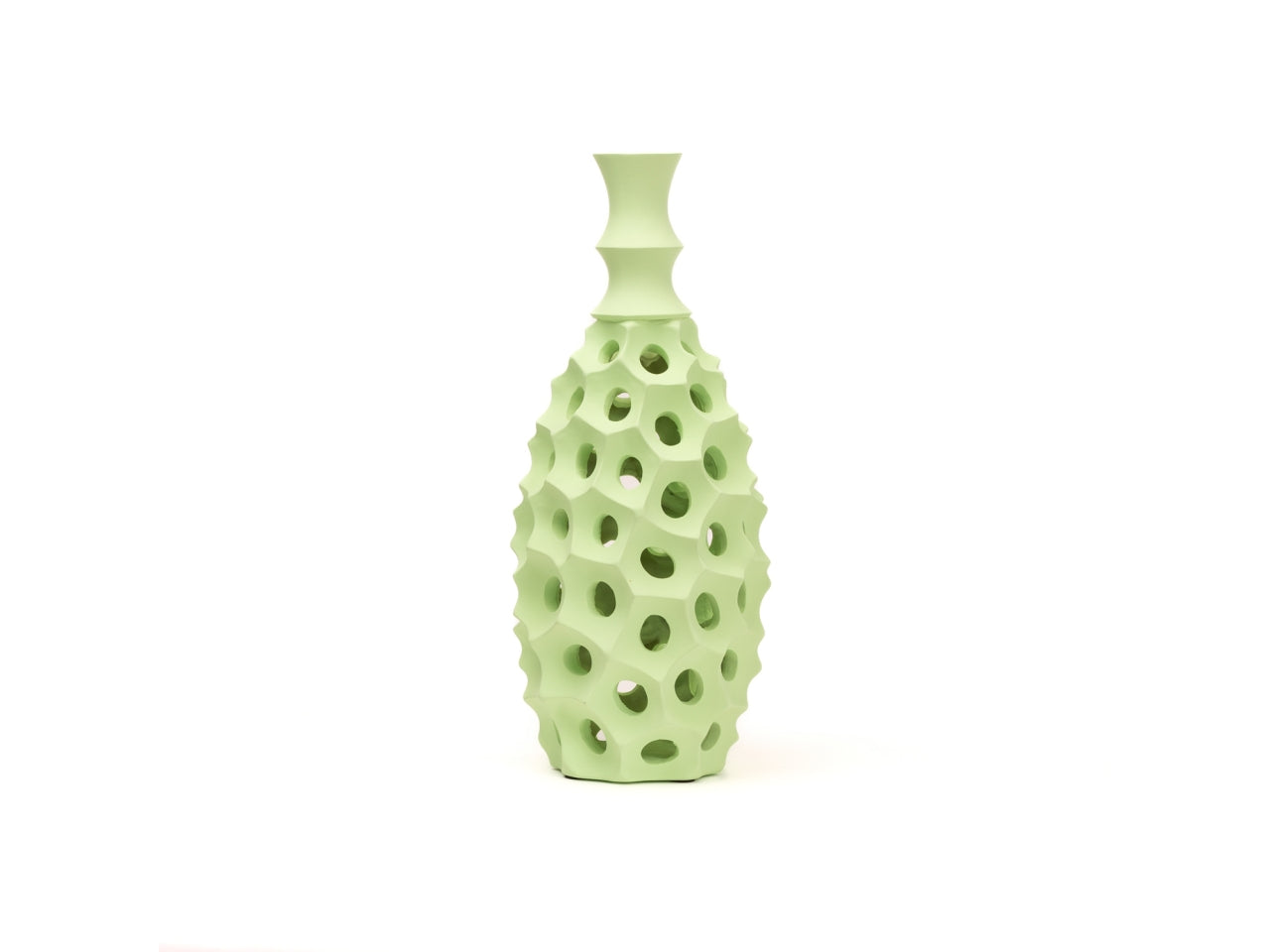 Vaso traforato slim 16x38cm verde