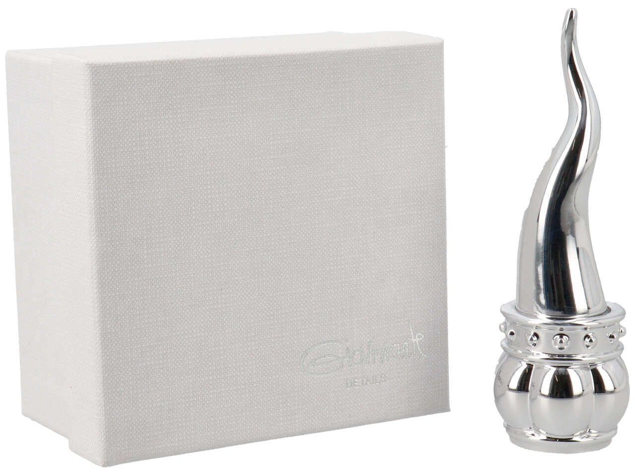 Corno h.12cm con corona argento