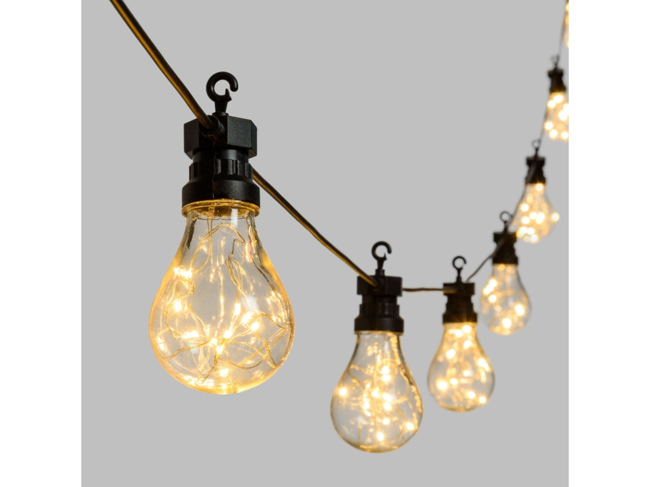 Catena luci hn 10 lampadine microled a67 4+5mt