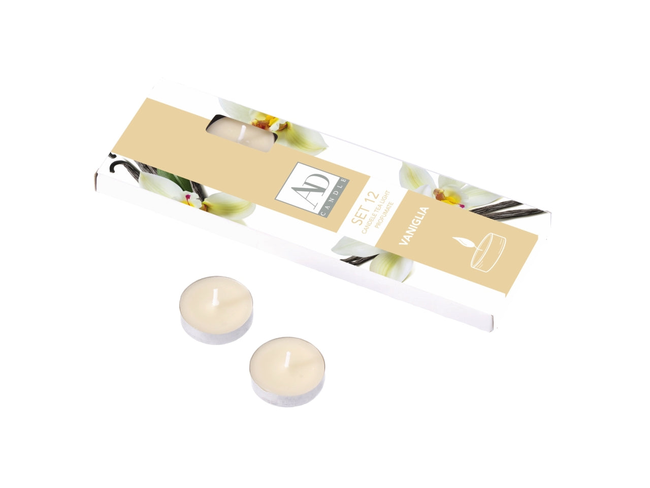 Tea light d.3,75cm la confezone comprende 12 tea light in 6 colori assortiti