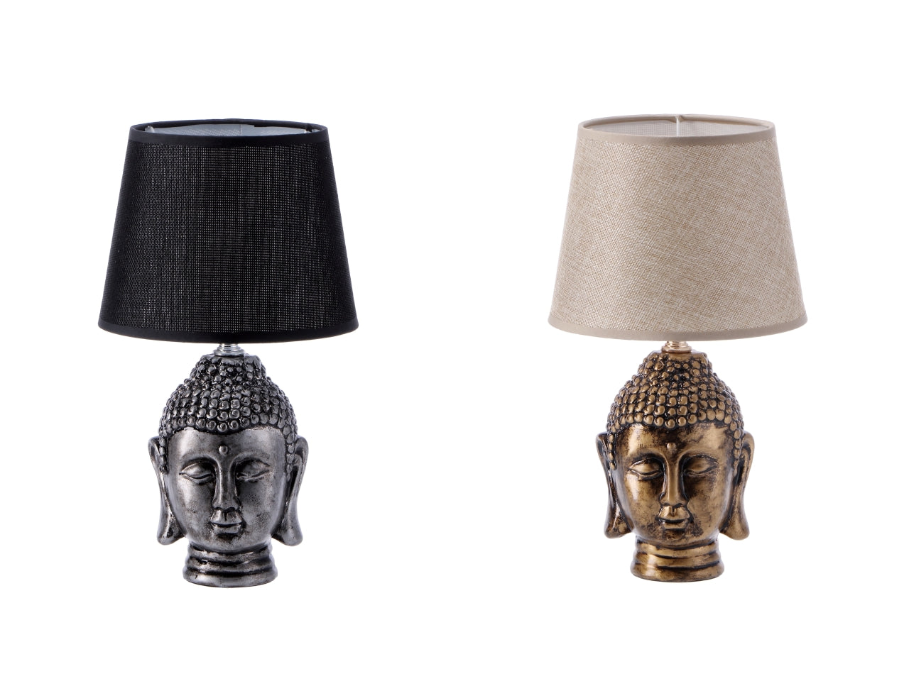 Lampada ceramica buddha d18xh32cm in 2 colori assortiti