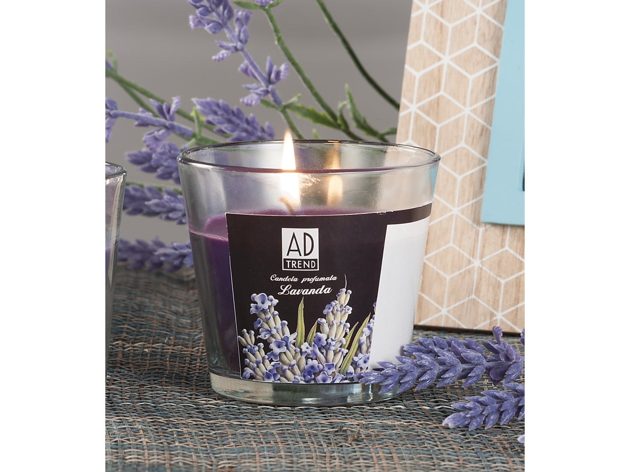 Candela profumatore in barattolo di vetro d.9x8h.cm in 6 fraganze assortite