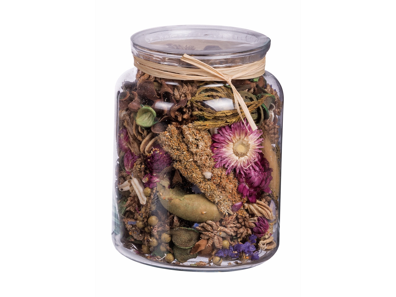 Potpourri in barattolo 450gr d.13xh.16cm in 4 fraganze assortite