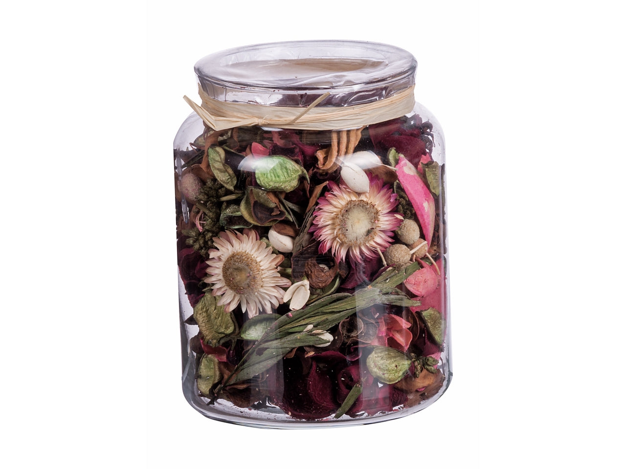 Potpourri in barattolo 450gr d.13xh.16cm in 4 fraganze assortite
