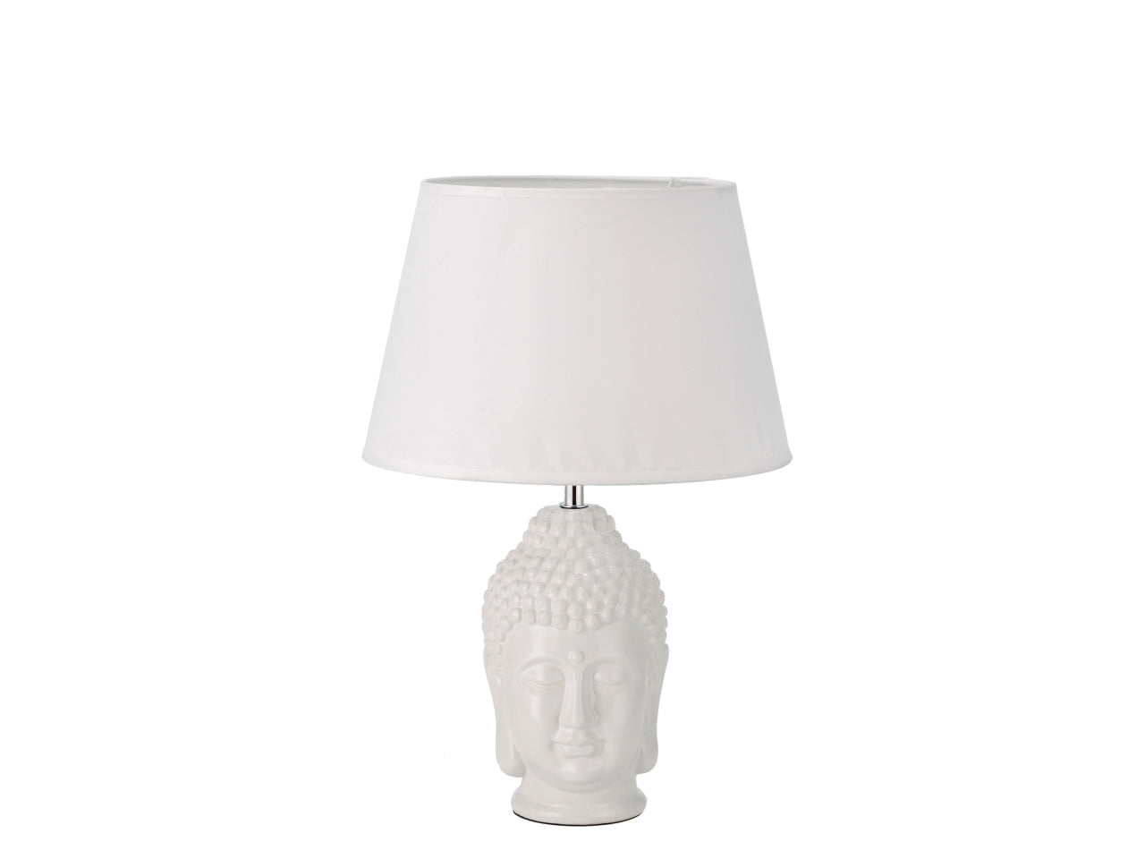 Lampada ceramica buddha 12x13xh.42cm in 2 colori assortiti