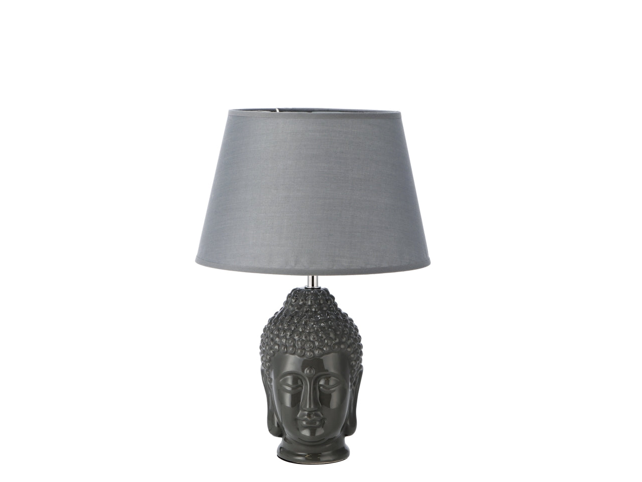 Lampada ceramica buddha 12x13xh.42cm in 2 colori assortiti