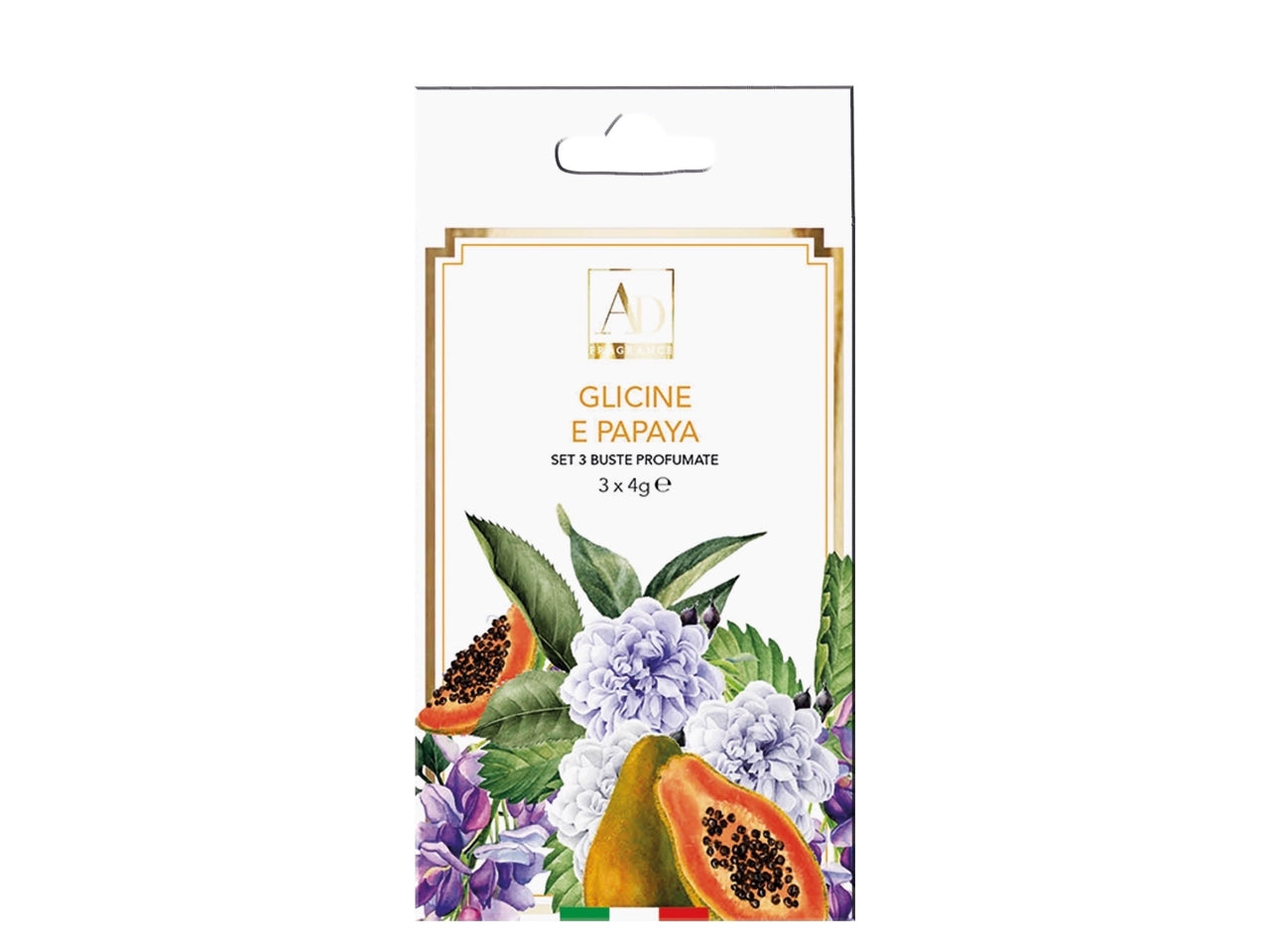 Buste profumate in 6 fraganze assortite la confezione e' composta da 3 buste profumate