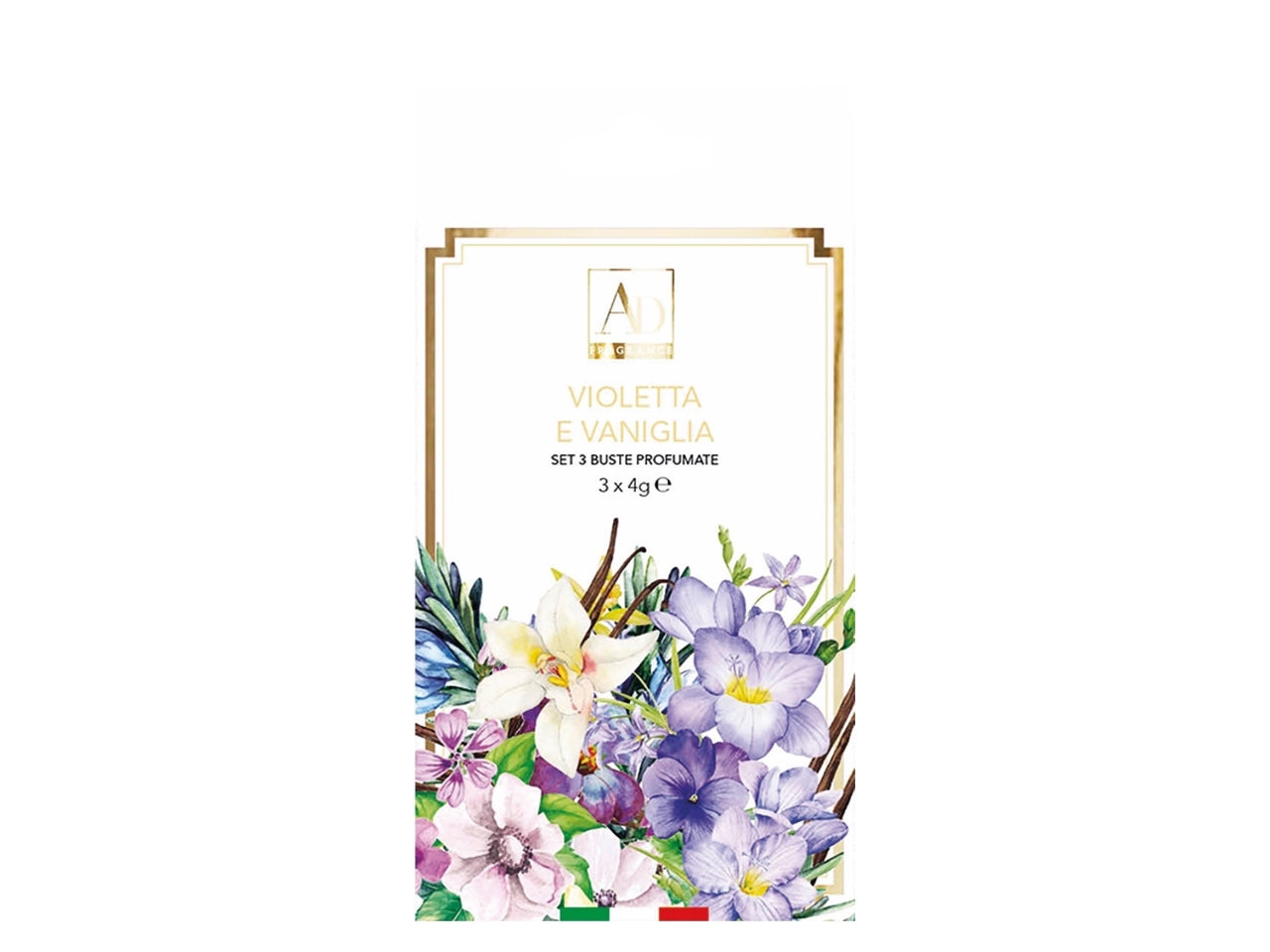 Buste profumate in 6 fraganze assortite la confezione e' composta da 3 buste profumate