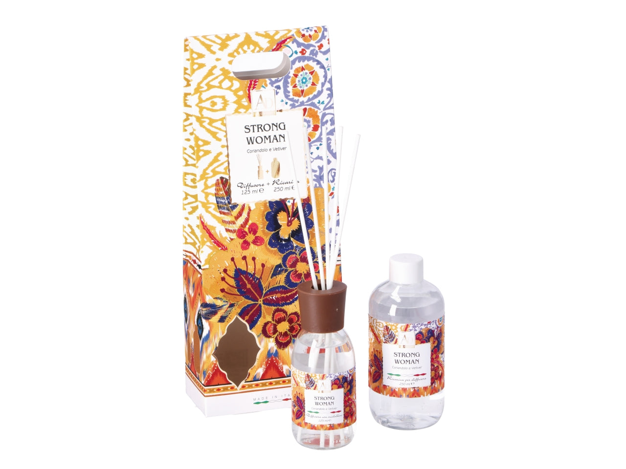 Diffusore  di essenze 125ml e ricarica 250ml fraganza stong woman