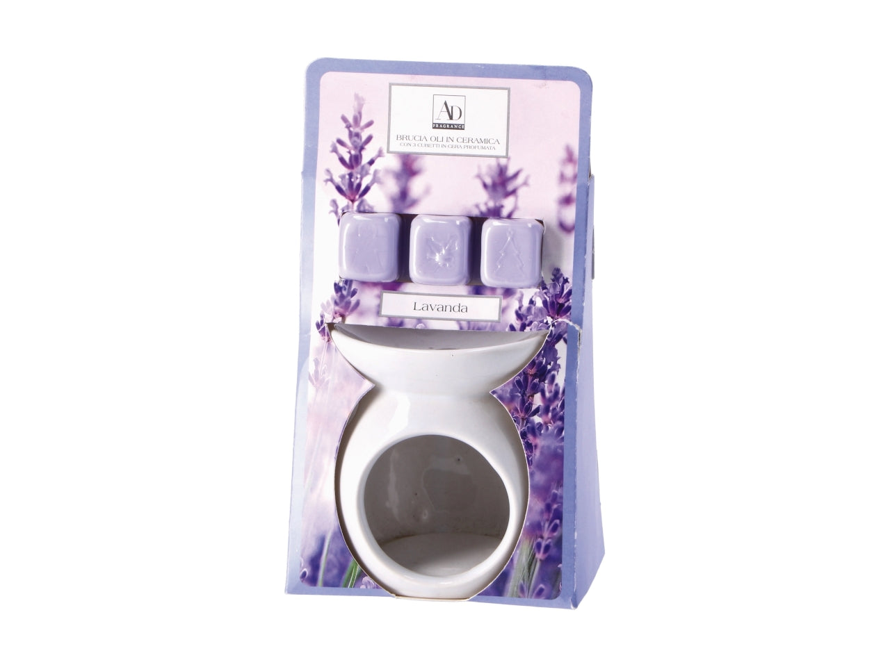 Brucia oli in ceramica con cubetti profumatori d9x10cm in 4 fraganze assortite