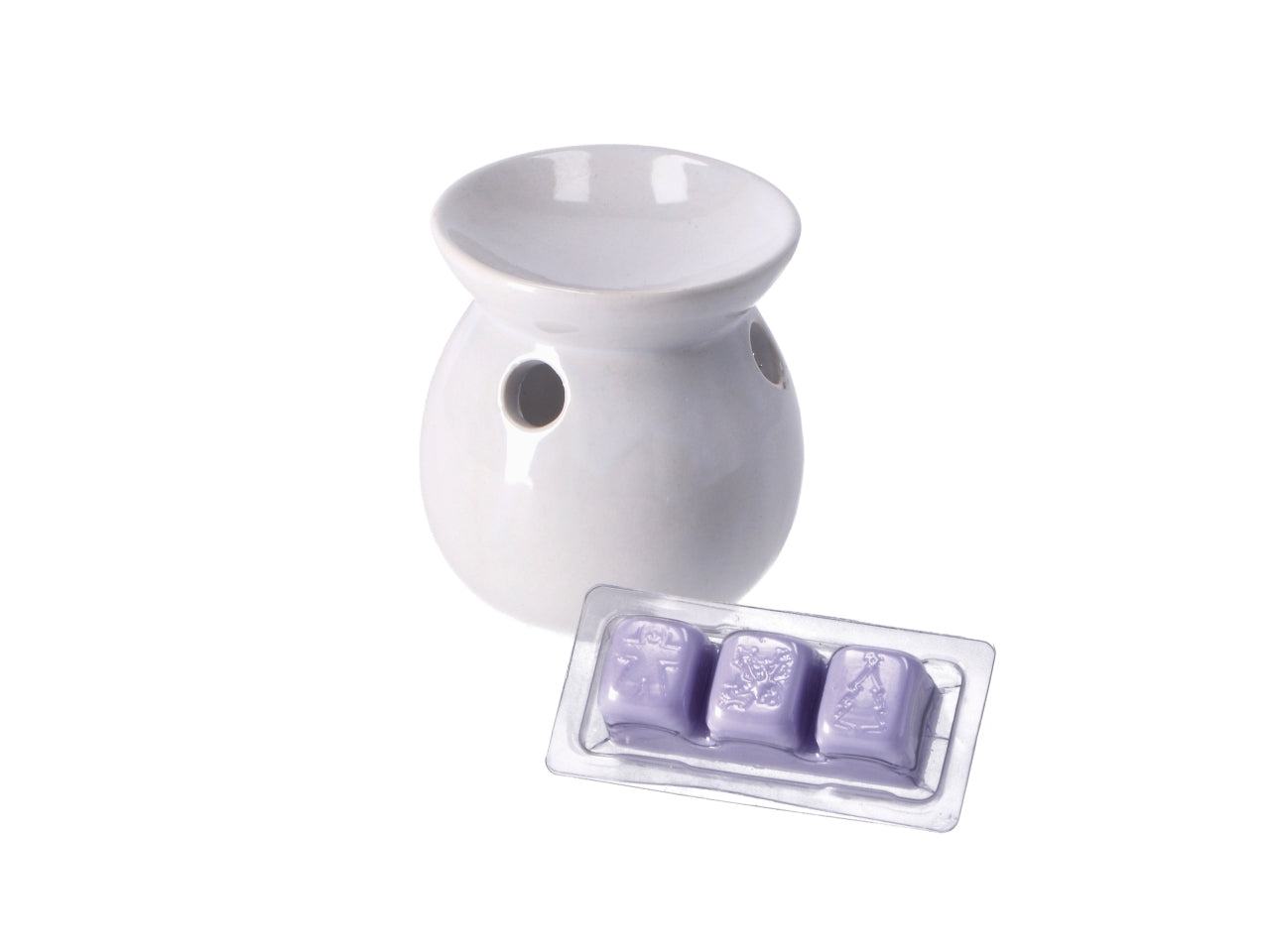 Brucia oli in ceramica con cubetti profumatori d9x10cm in 4 fraganze assortite