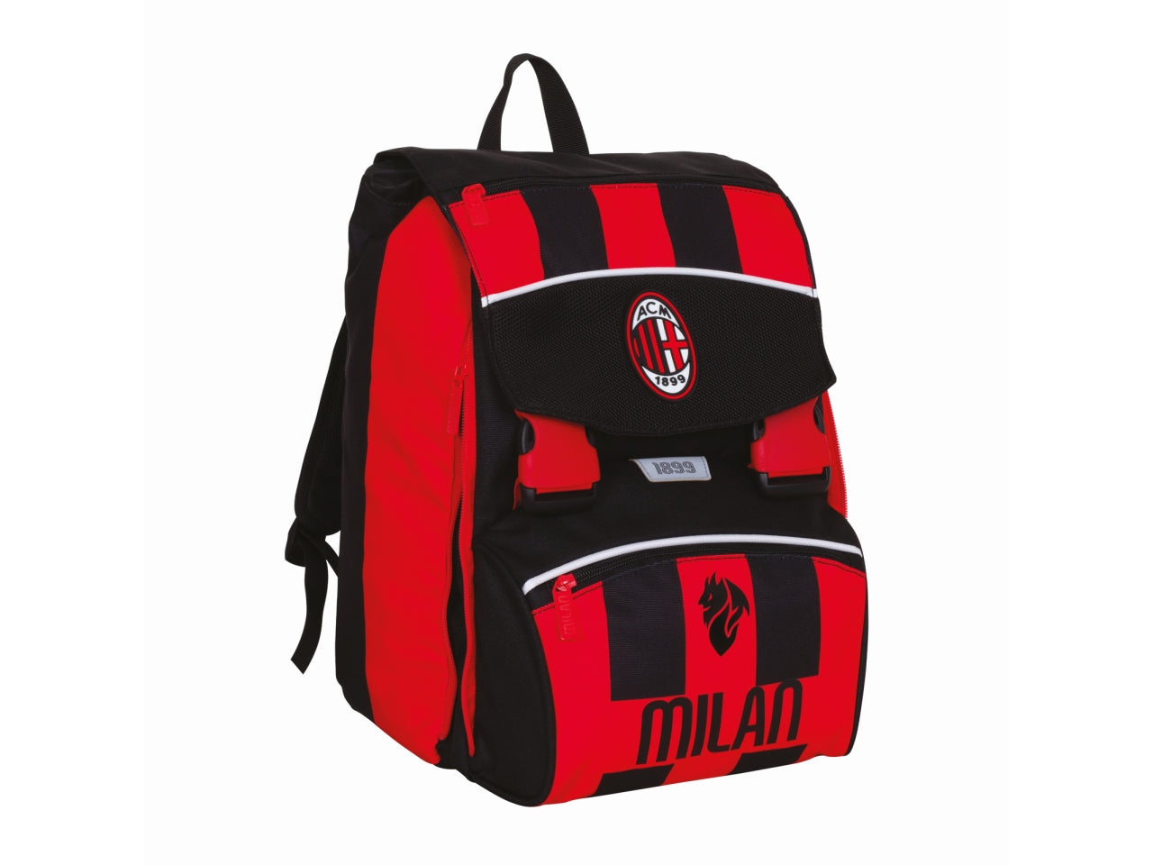 Zaino sdoppiabile big milan con schienale preformato e spallacci imbottiti 27x39x16cm