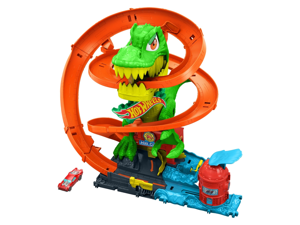 Hot wheels pista city t-rex