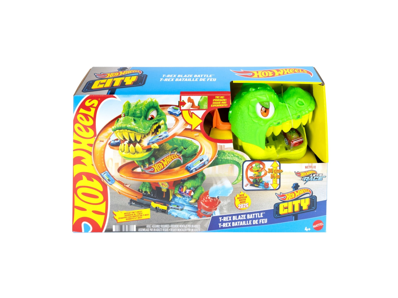 Hot wheels pista city t-rex