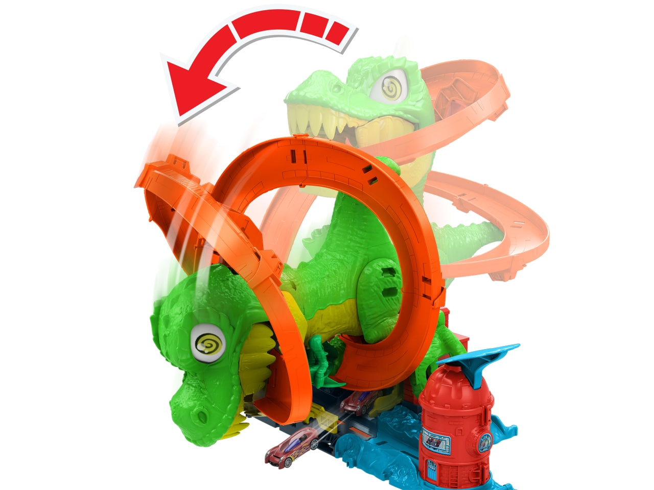 Hot wheels pista city t-rex